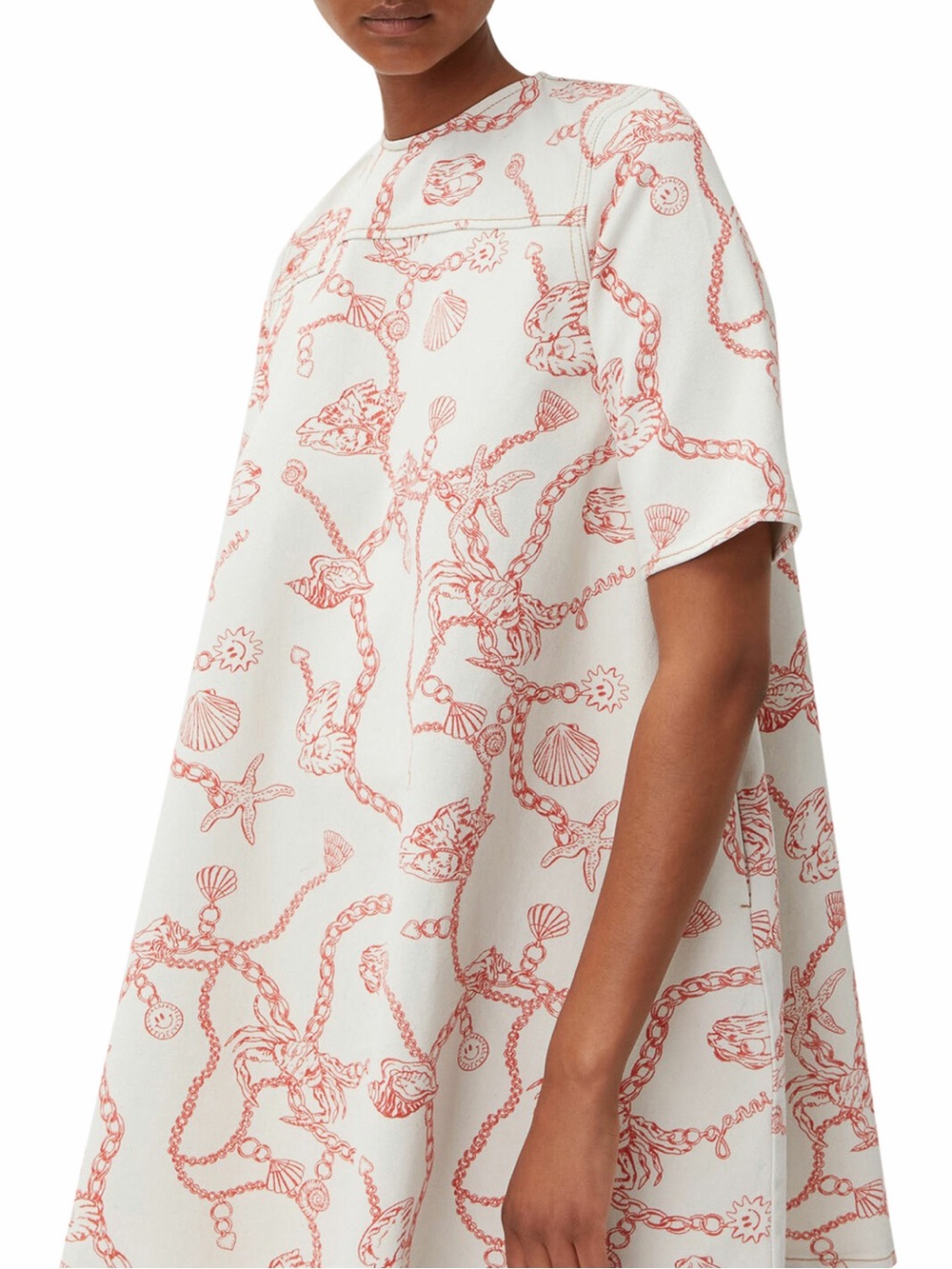 Ganni Under the Sea Denim Mini Dress